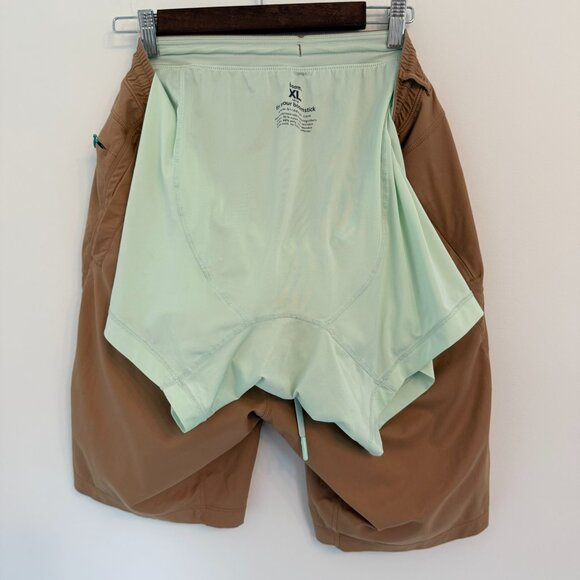 🔥 Birddogs Lined Shorts - XL Long - Tan with Aqua Accents 🩳 - Picture 5 of 5
